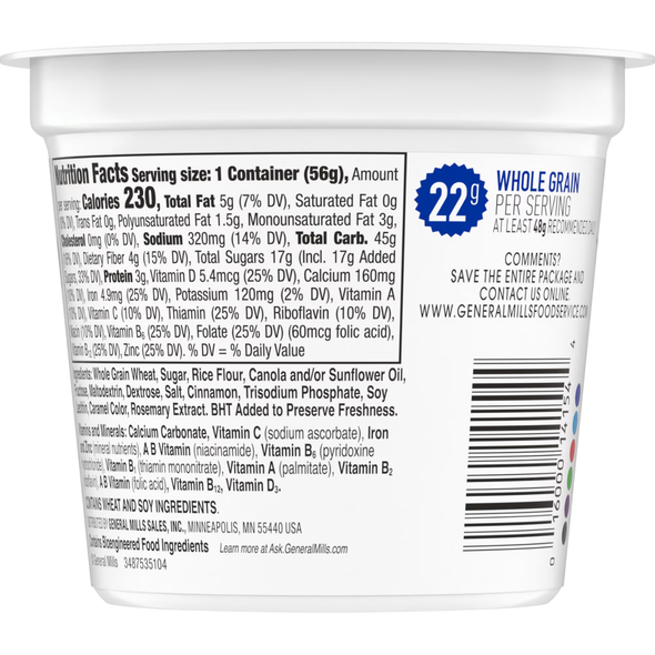 Shop Cinnamon Toast Crunch Cereal Cup 2oz at A Complete Cart. Single-serve cinnamon cereal in a cup that doubles as the bowl — no washing up. Great value.