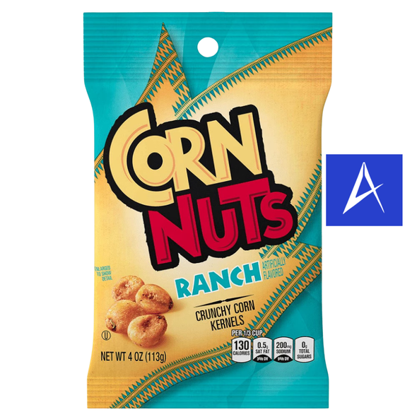 Shop Corn Nuts Ranch 4oz at A Complete Cart. Toasted corn kernels in creamy buttermilk ranch seasoning. 4 oz share bag. Local delivery and pickup in Atlanta.