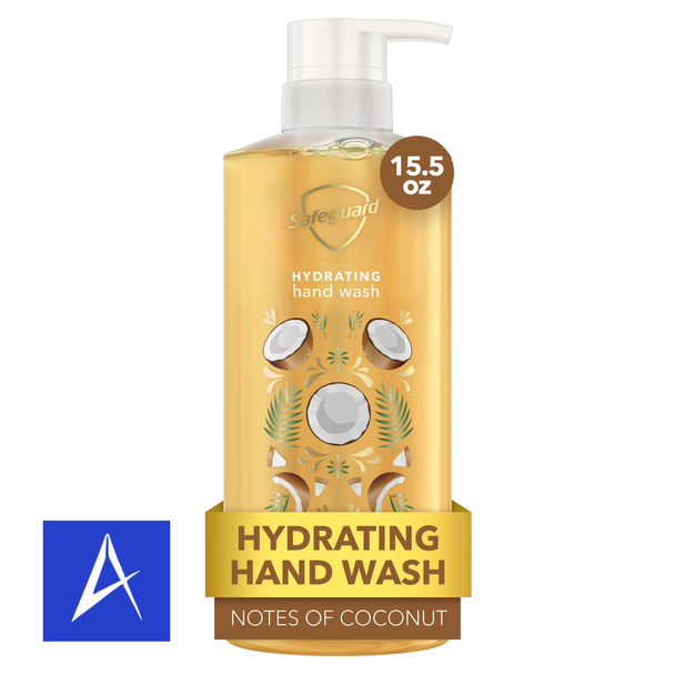 Shop Safeguard Ultimate Care Hand Wash in Coconut — 15.5 fl oz antibacterial pump bottle. Paraben-free, pH-balanced, family-safe.