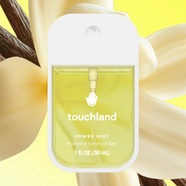 Shop Touchland Power Mist Hydrating Hand Sanitizer in Vanilla Blossom — 1 fl oz pocket spray, kills 99.99% of germs, hydrating formula.