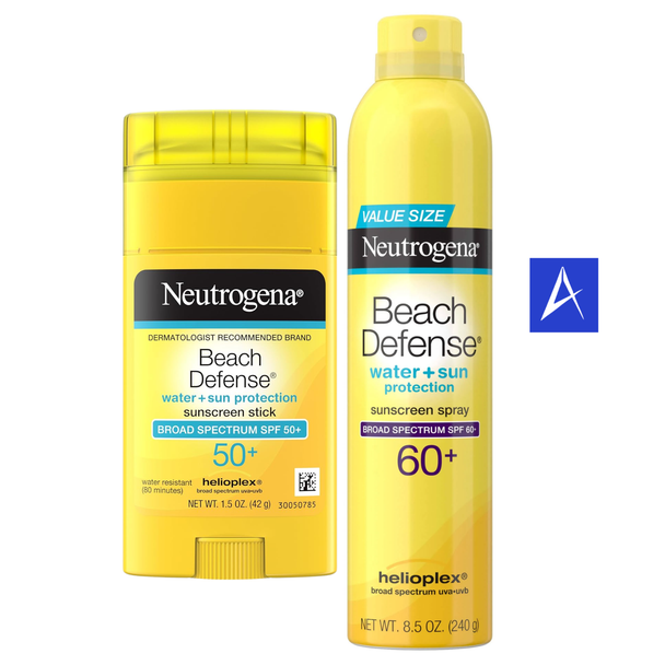Shop the Neutrogena Beach Defense Bundle Kit — 8.5 oz Spray SPF 60+ + 1.5 oz Stick SPF 50+. Complete summer sun protection in one purchase.