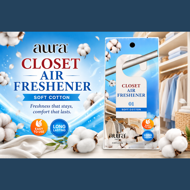 Shop Aura Soft Cotton Closet Air Freshener at A Complete Cart. Long-lasting Soft Cotton scent.