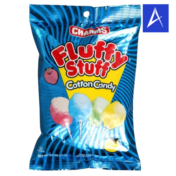 Shop Charms Fluffy Stuff Cotton Candy 1oz at A Complete Cart. Fairground spun sugar in a bag — pink and blue, dissolves on the tongue. 1 oz. Order online.