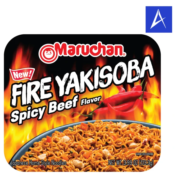 Shop Maruchan Fire Yakisoba Spicy Beef Ramen 4oz at A Complete Cart. Drained and sauced stir-fry noodles rather than soup — and the hot Fire version.