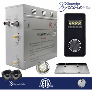 Encore Plus Horizontal Steam Generator Kit with Drip Pan & White LED Lights Encore Plus Horizontal Steam Generator Kit with Drip Pan & White LED Lights