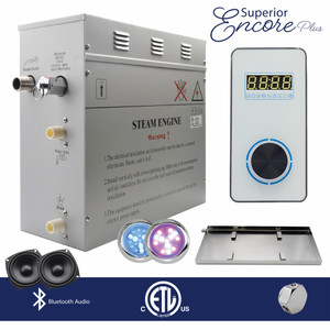 Encore Plus Vertical Steam Generator Kit with Drip Pan & Color LED Lights Encore Plus Vertical Steam Generator Kit with Drip Pan & Color LED Lights
