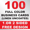 100 Business Cards (Linen)