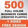 500 Business Cards (Frosted Plastic)