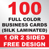 100 Business Cards (Silk Laminated)