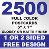 2500 Postcards 5x7