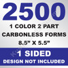 2500 2 Part Carbonless Forms 8.5x5.5