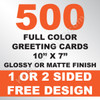 500 Greeting Cards 10x7