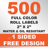 500 Roll Labels 2x2