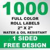 1000 Roll Labels 2x2