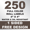 250 Roll Labels 4x4