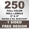 250 Roll Labels 5x5
