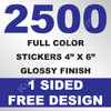 2500 Stickers 4x6