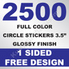 2500 Stickers 3.5 (Circle)