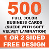 500 Business Cards (Suede)