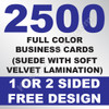 2500 Business Cards (Suede)