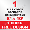 1 Telescopic Backdrop Banner Stand