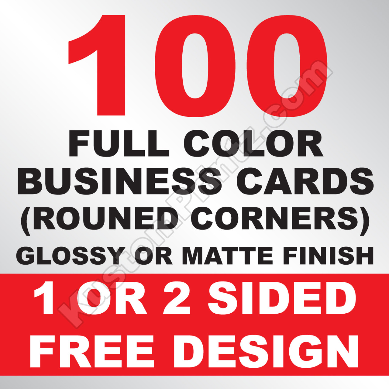 100 Business Cards (Rounded Corners)