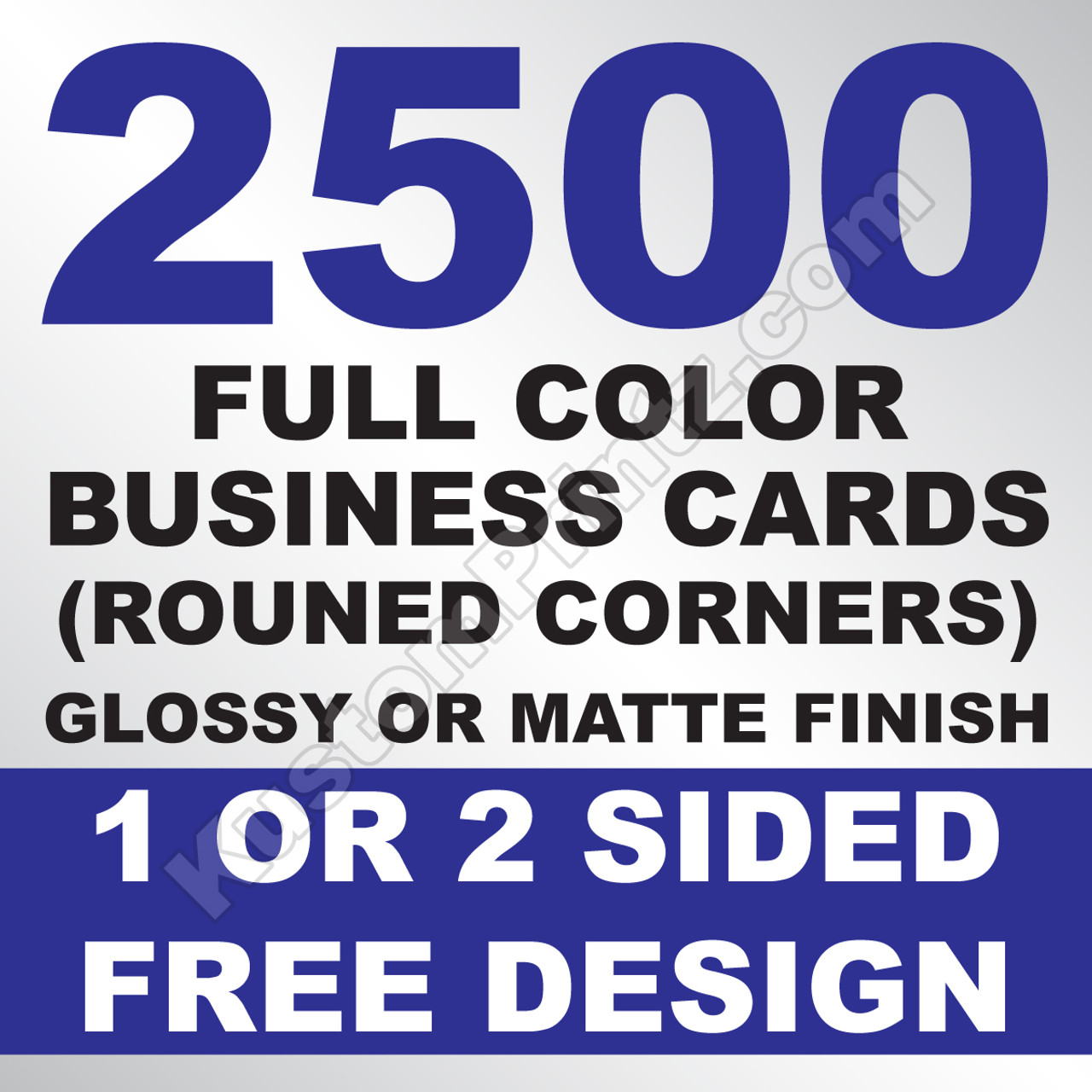 2500 Business Cards (Rounded Corners)