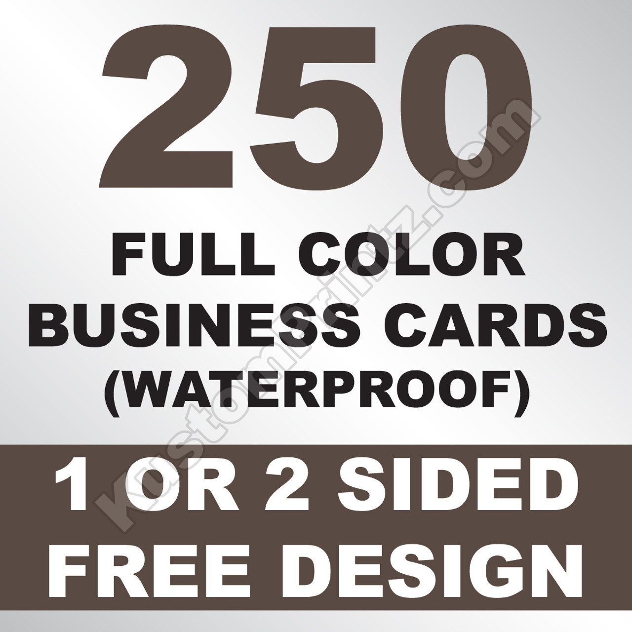 250 Business Cards (Waterproof)