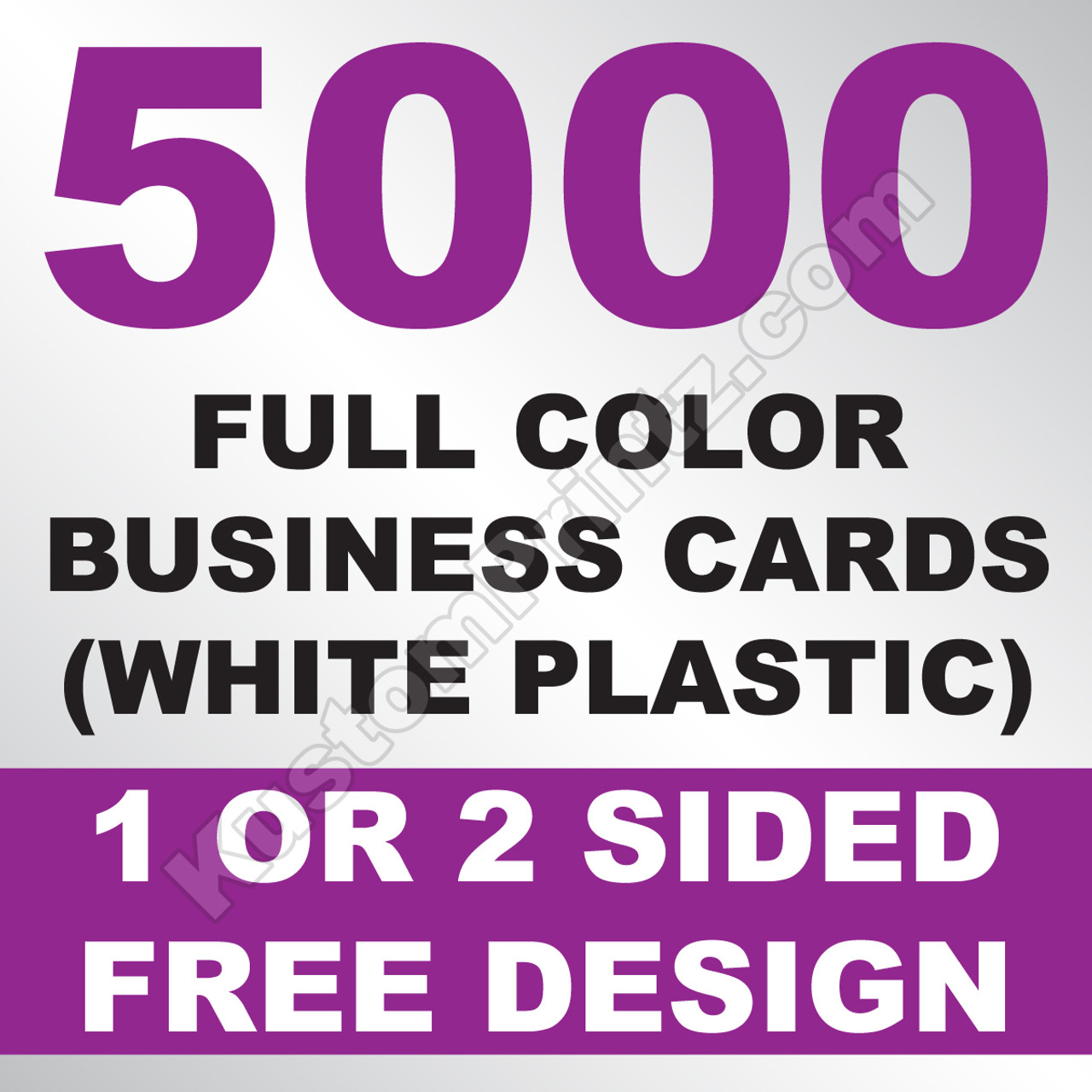 5000 Business Cards (White Plastic)