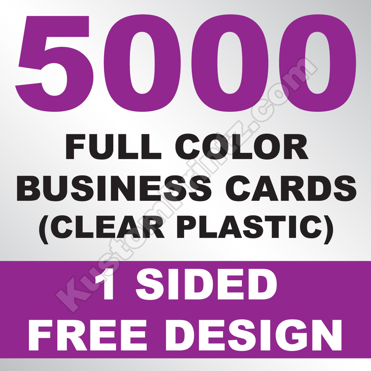 5000 Business Cards (Clear Plastic)