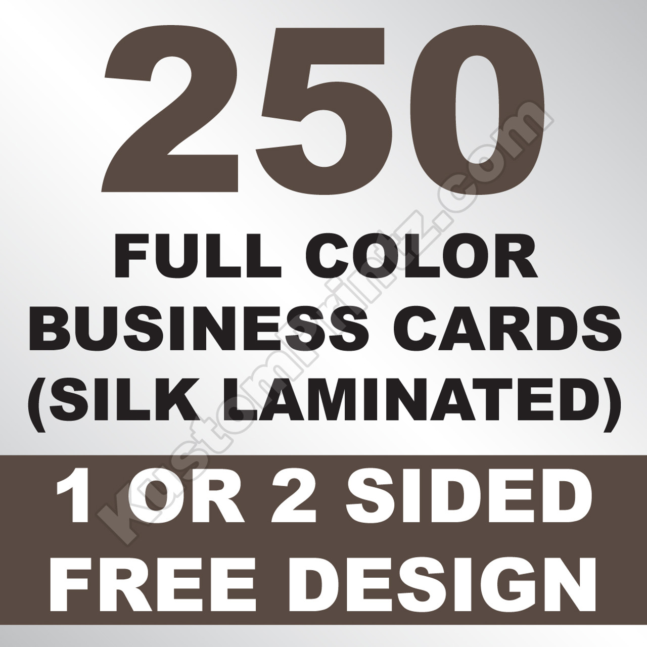 250 Business Cards (Silk Laminated)