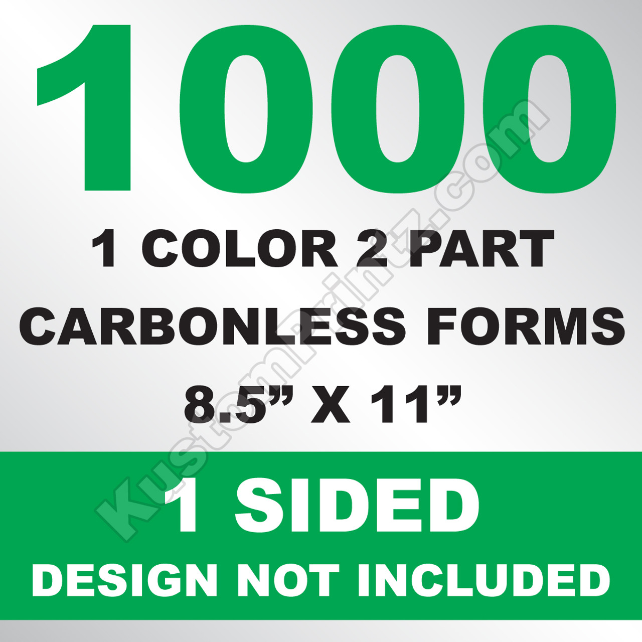 1000 2 Part Carbonless Forms 8.5x11