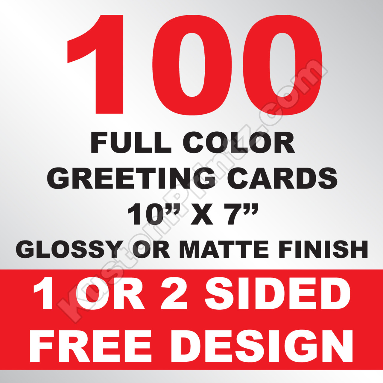 100 Greeting Cards 10x7