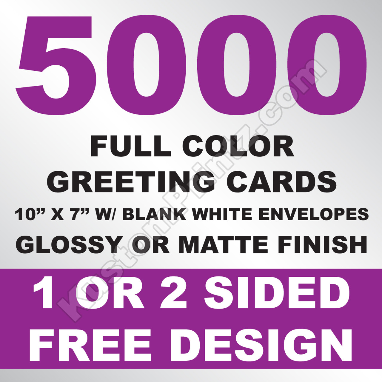 5000 Greeting Cards 10x7 w/ Envelopes