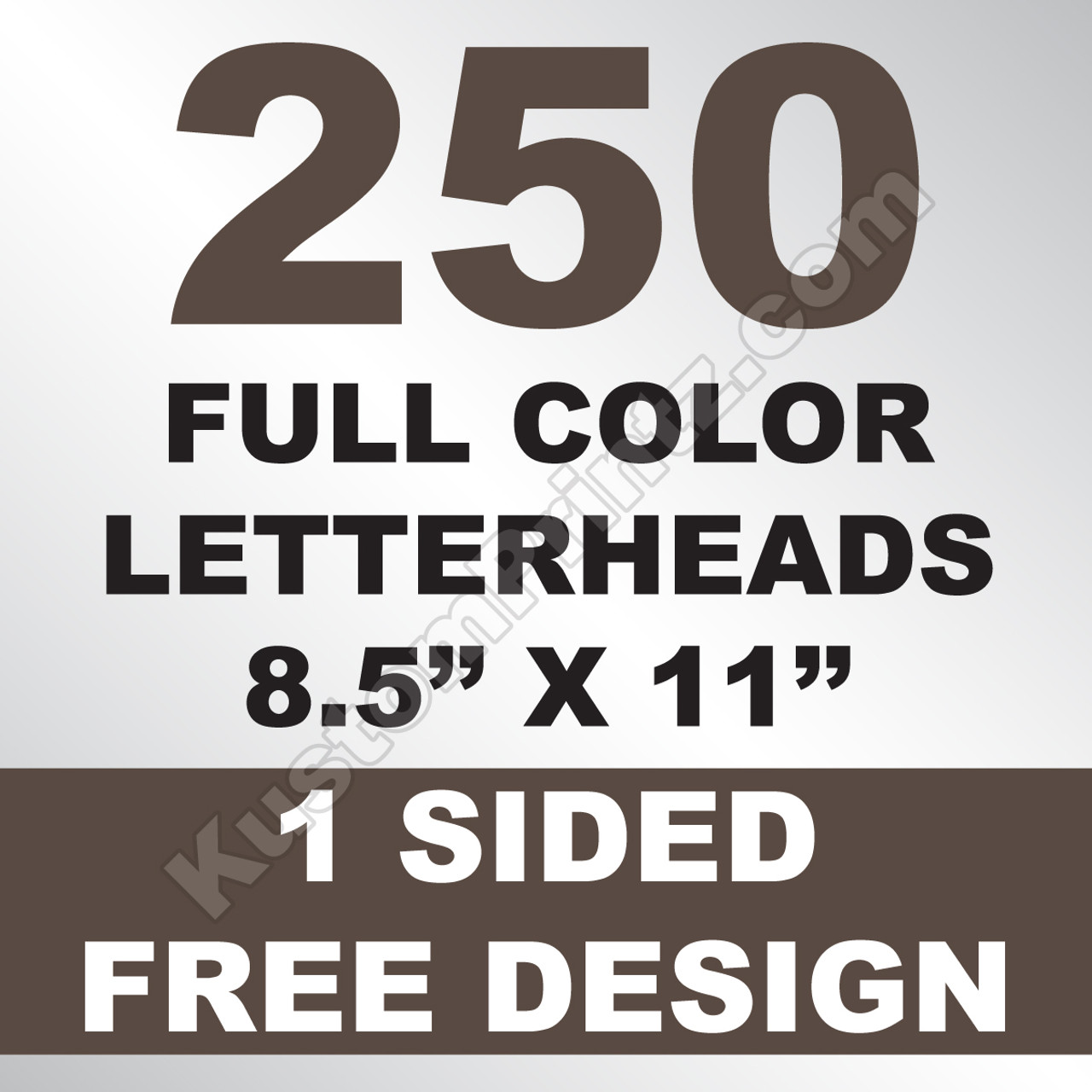 250 Letterheads 8.5x11