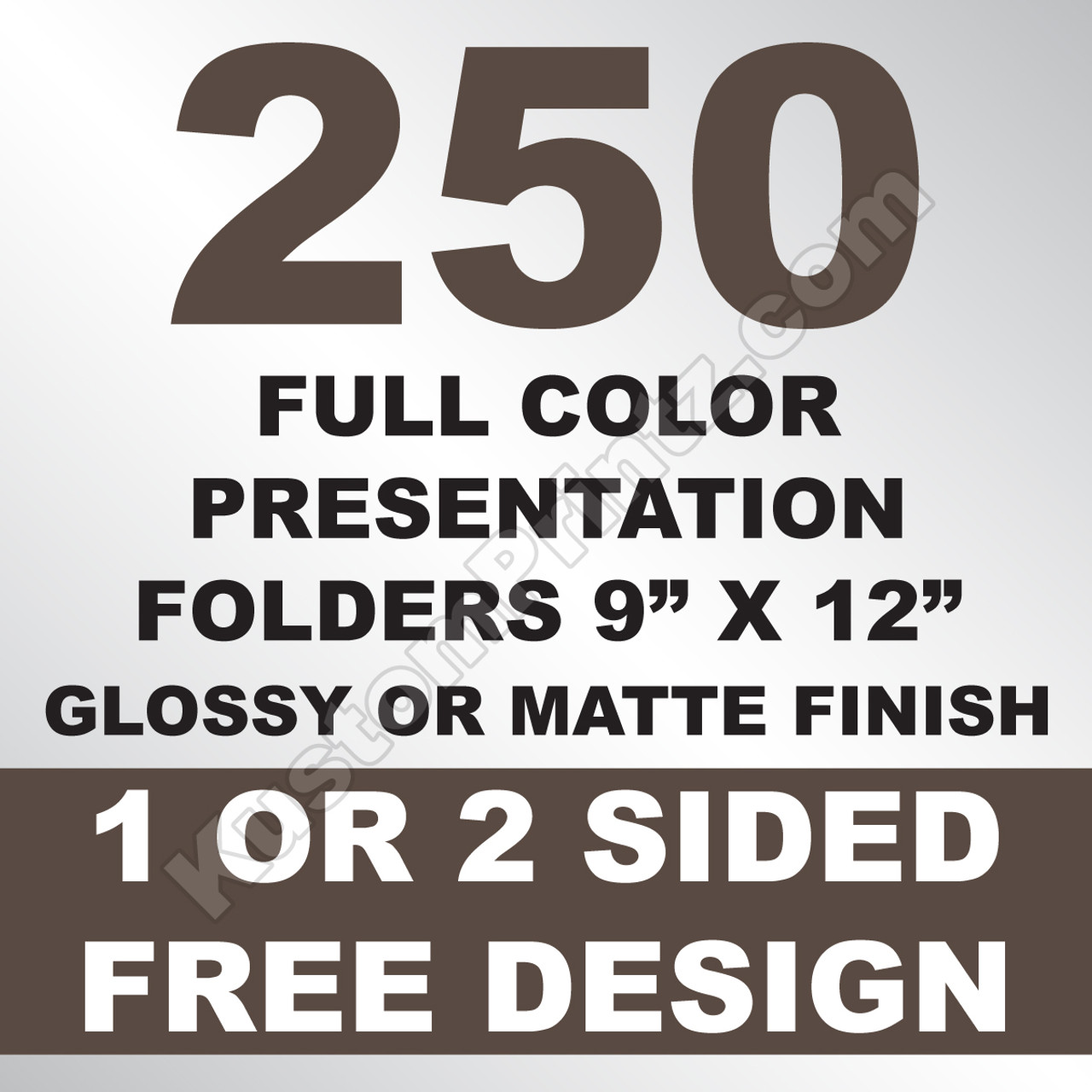 250 Presentation Folders 9x12