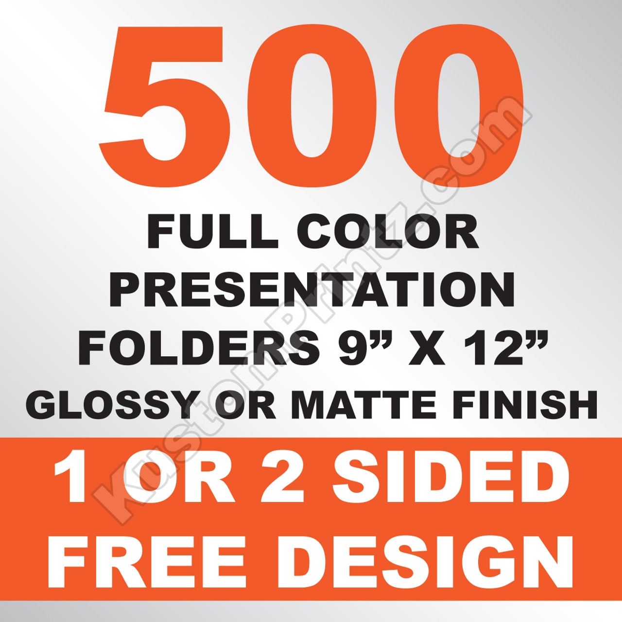 500 Presentation Folders 9x12