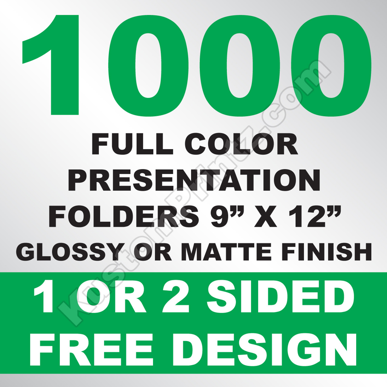 1000 Presentation Folders 9x12