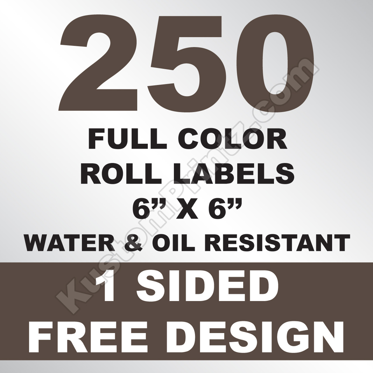 250 Roll Labels 6x6