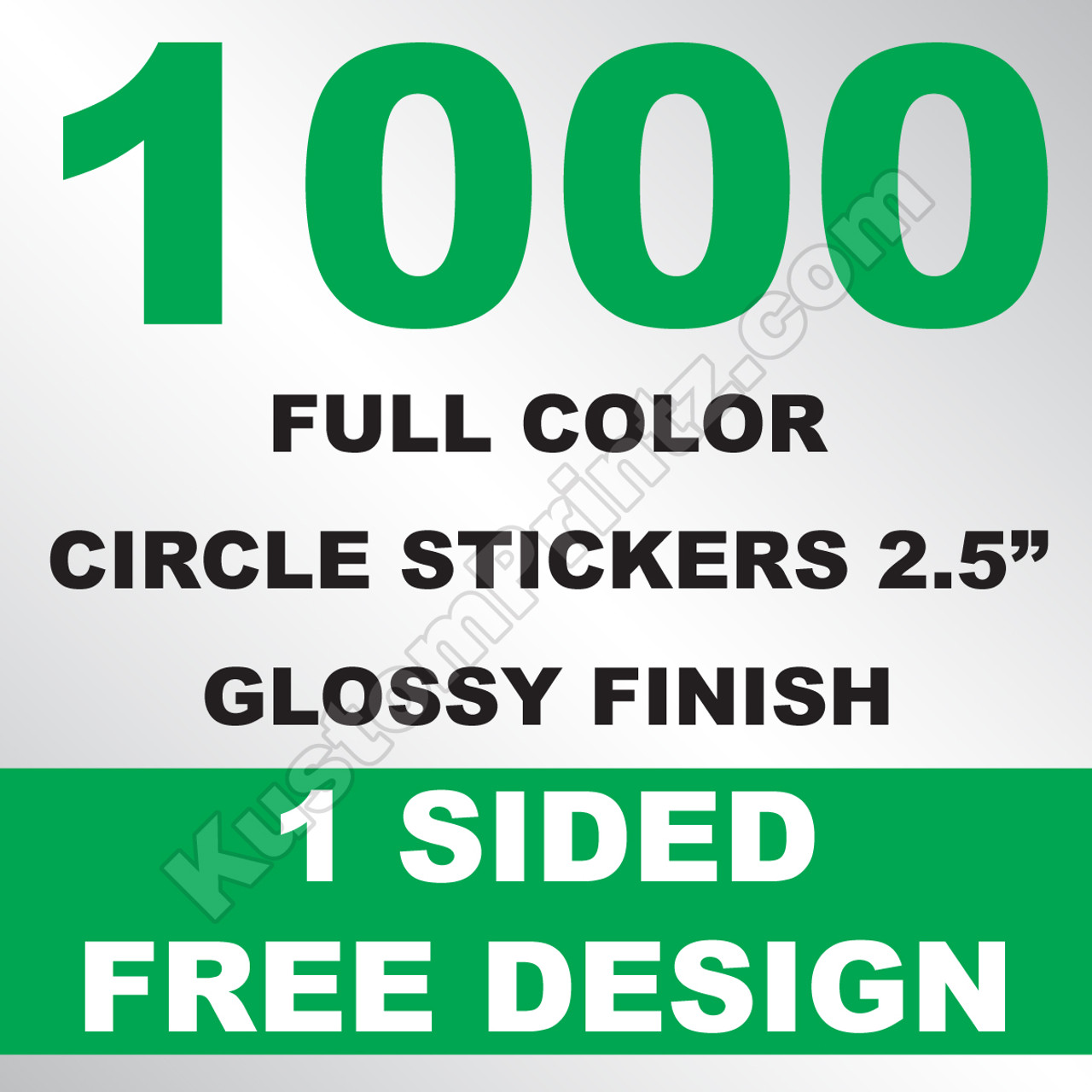 1000 Stickers 2.5 (Circle)