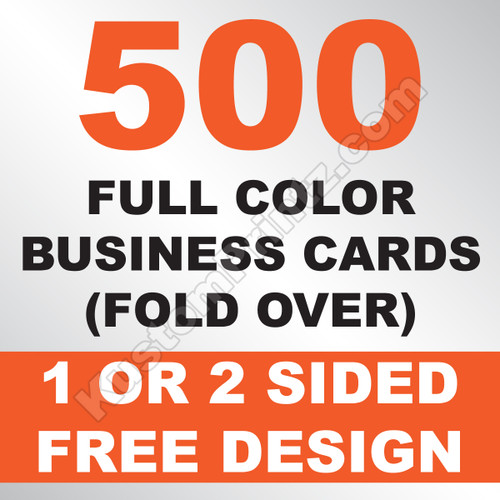 500 Business Cards (Fold Over)