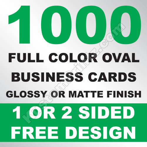 1000 Business Cards (Oval)