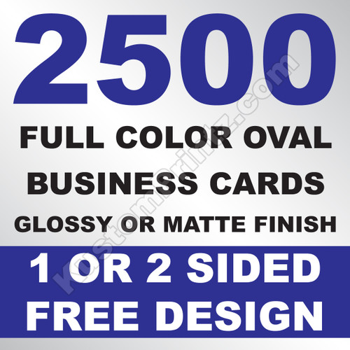 2500 Business Cards (Oval)