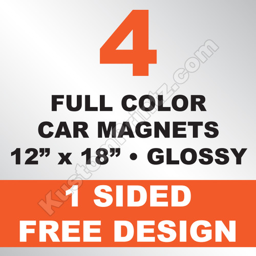 4 Car Magnets 12x18