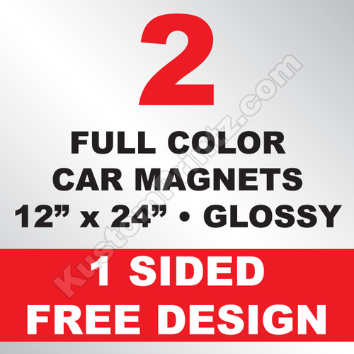2 Car Magnets 12x24