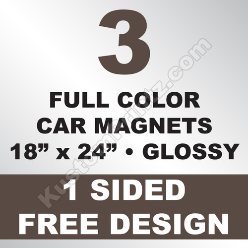 3 Car Magnets 18x24