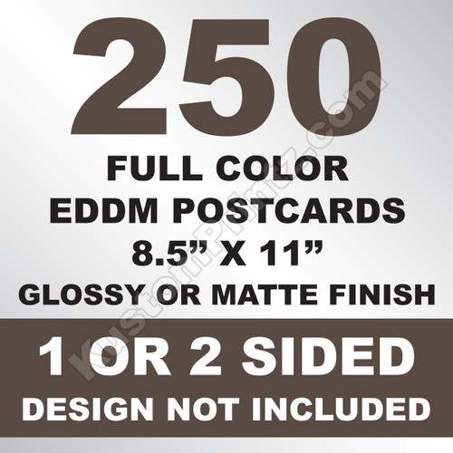 250 EDDM Postcards 8.5x11