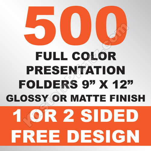 500 Presentation Folders 9x12