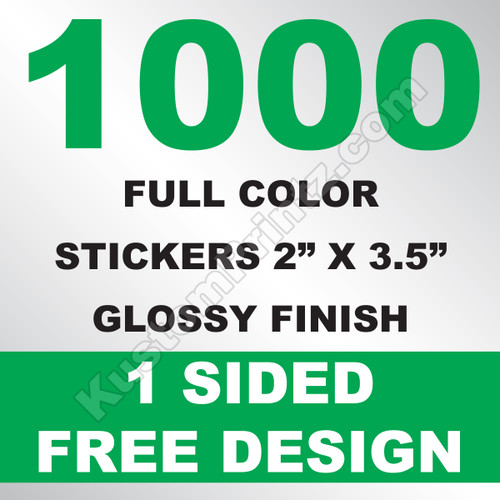 1000 Stickers 2x3.5