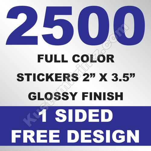 2500 Stickers 2x3.5